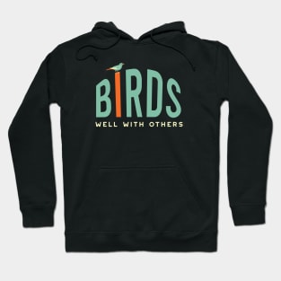 Funny Birding Design Birds Well With Others Hoodie